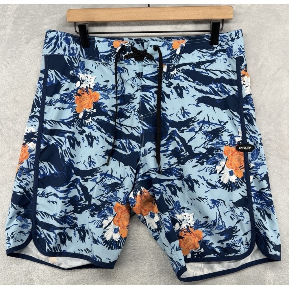 Oakley Boardsbort Palm Florals Rc 19" Blue Floral Shorts Men's Size 32